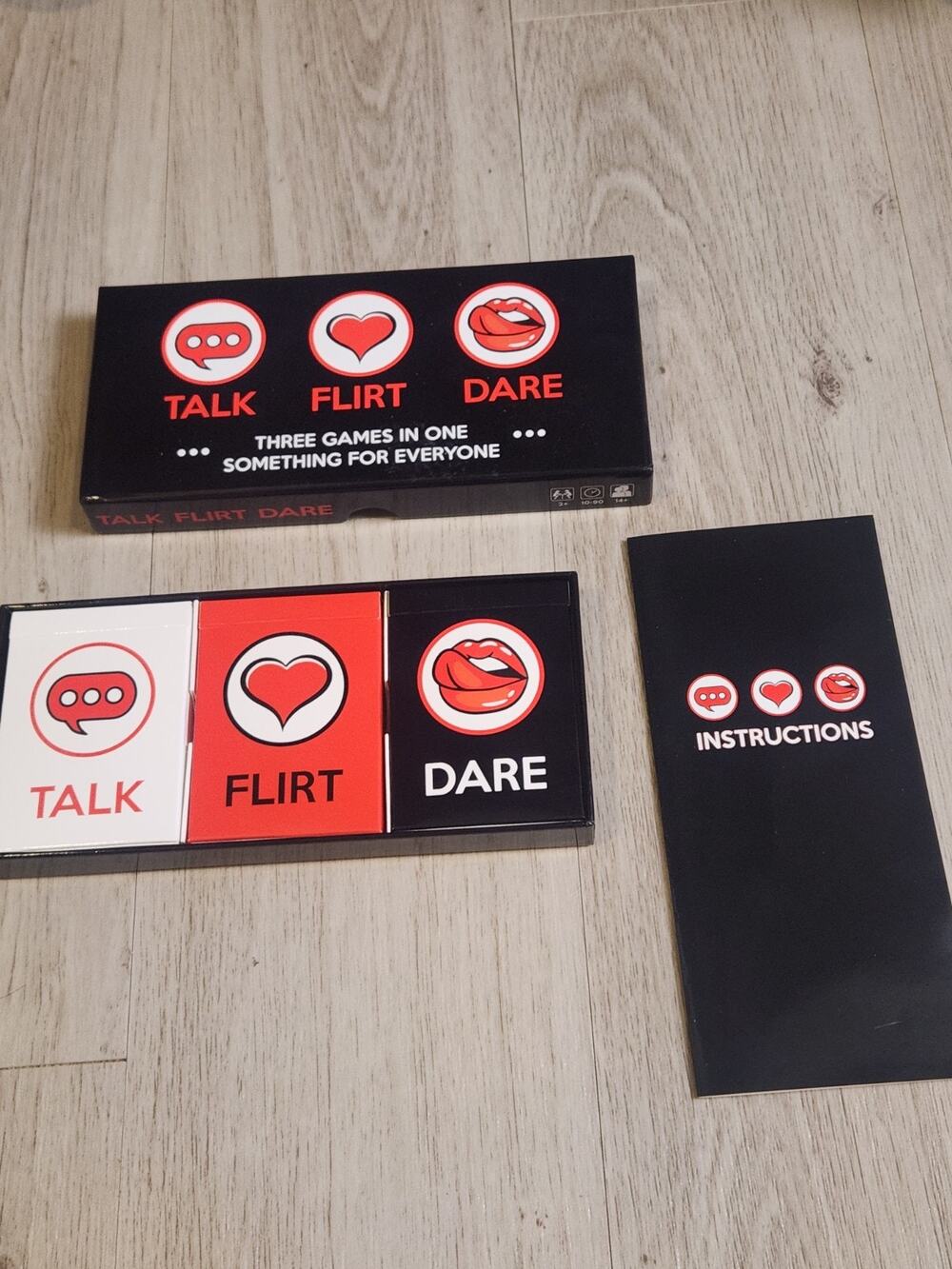 ARTAGIA Talk Flirt Dare Couples Card Game 3-in-1 Date Night Relationship Game